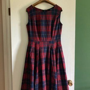 Collectif x ModCloth Plaid Fit and Flare Dress